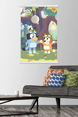 Miniatura 2 de Trends International Bluey - Póster de pared dúo, 22.375 x 34 pulgadas, paquete de impresión y colgador blanco