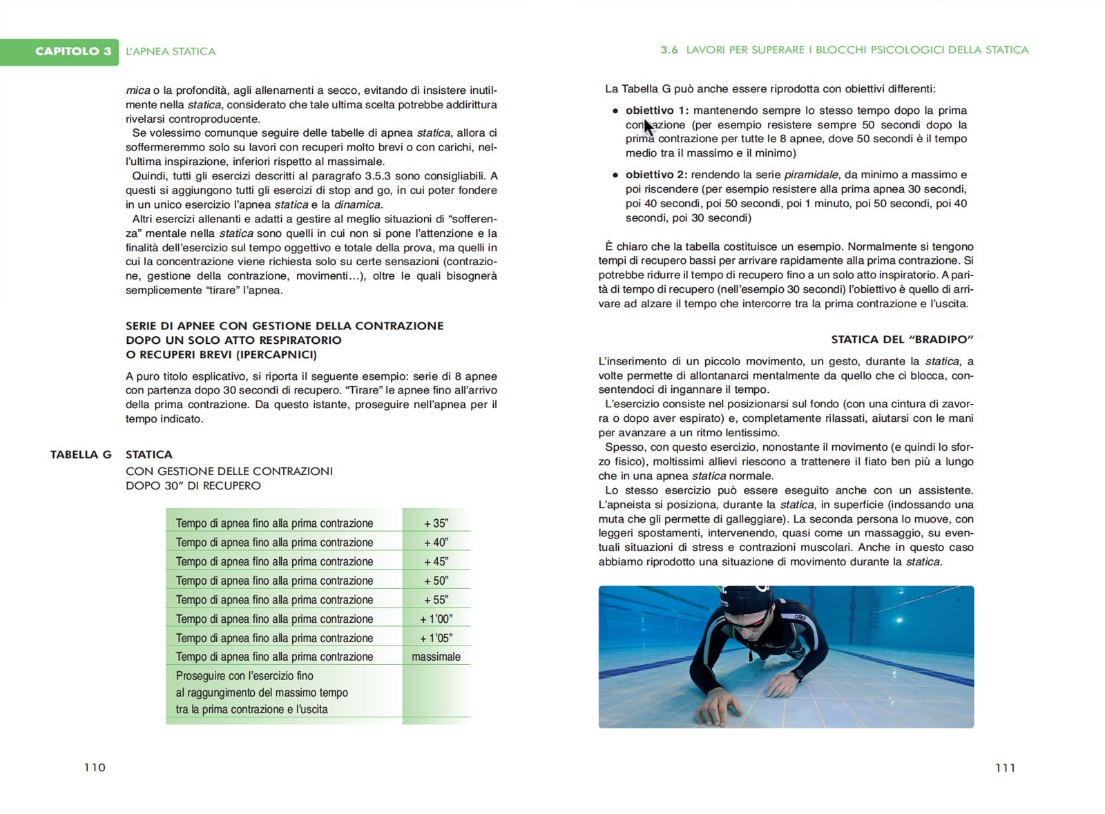 Allenamento specifico per l'apnea. Apnea profonda, statica e dinamica