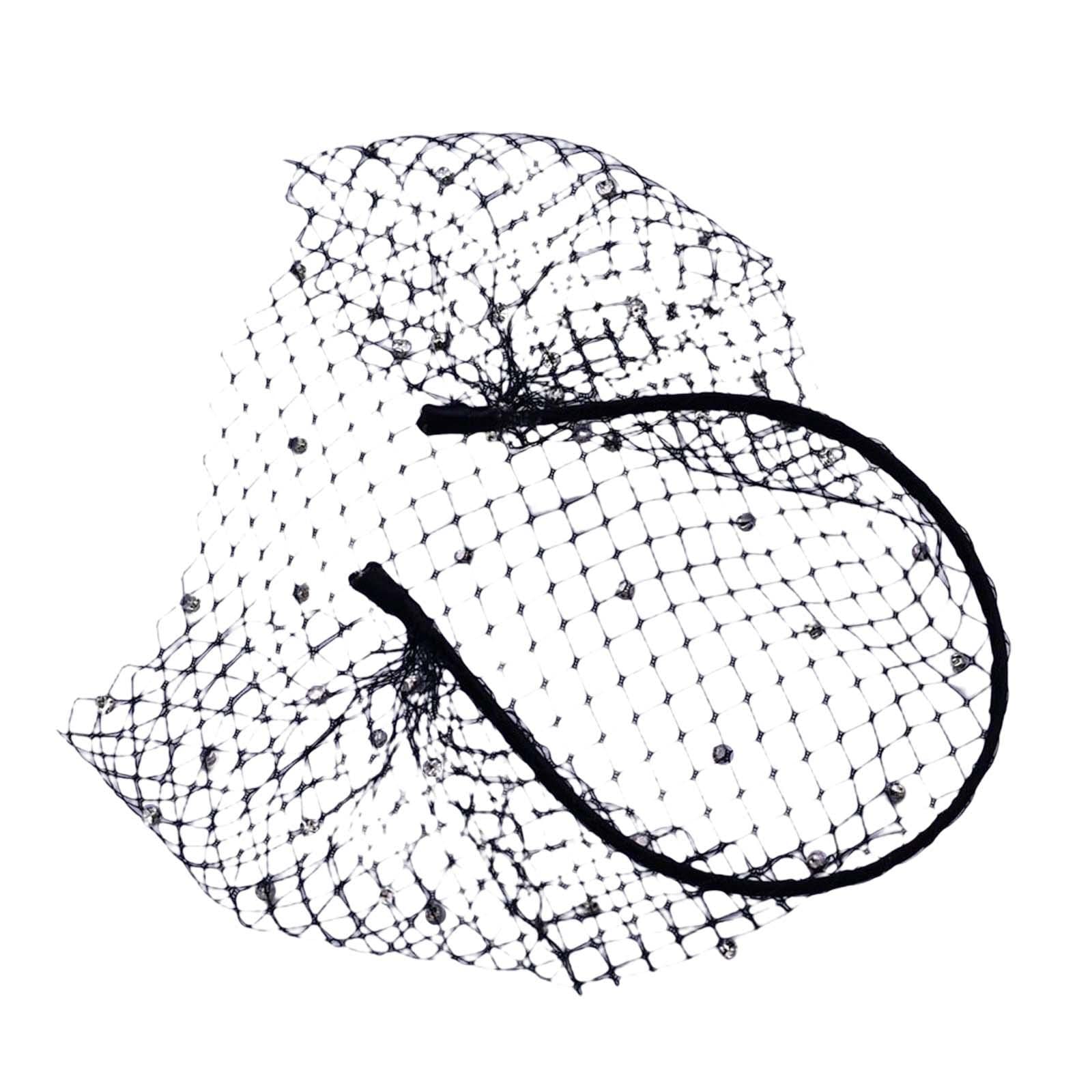 Fascinator Mesh Face Veil Party Headdress Tea Birdcage Veil Elegant for Women | Womens Accessories | Hair Accessories
