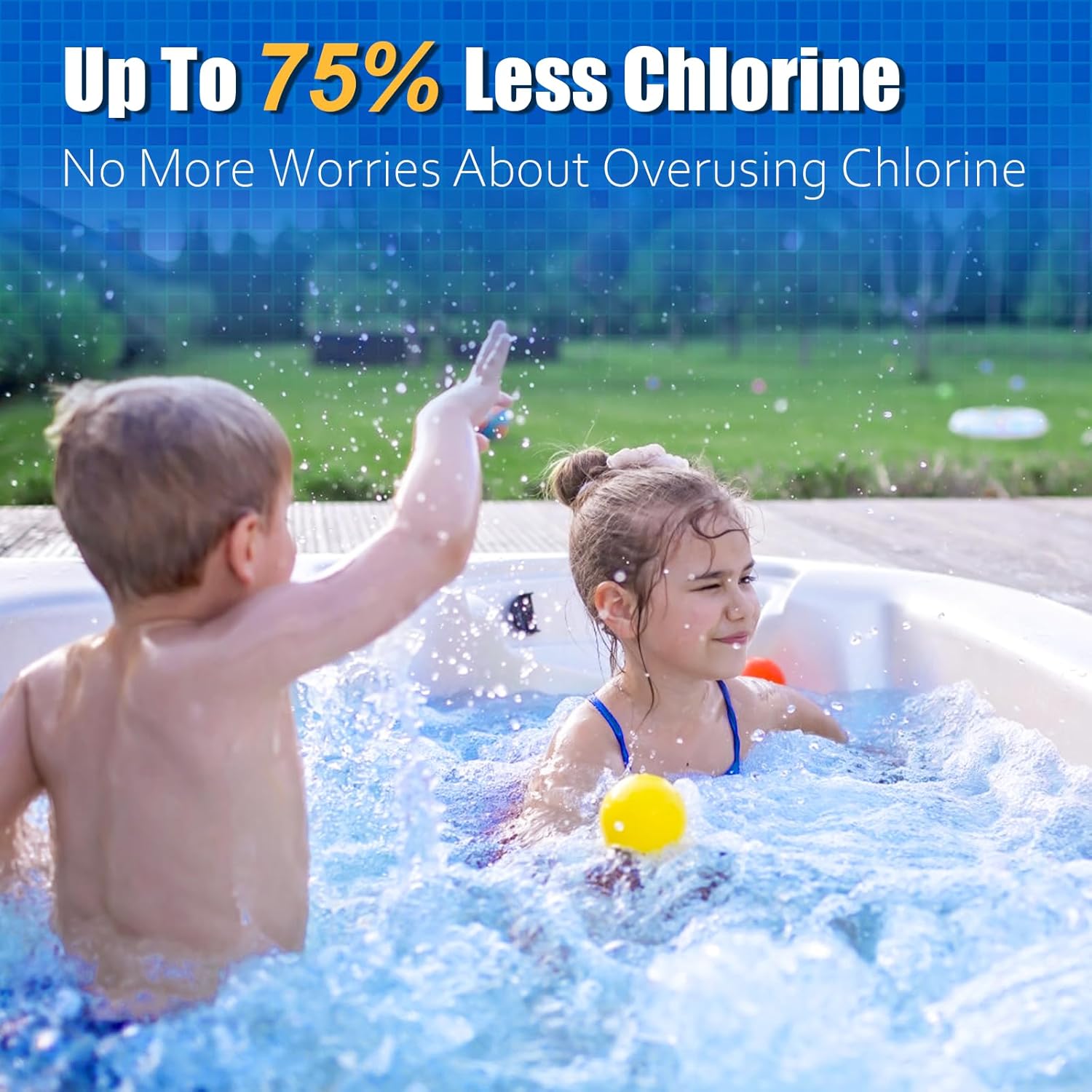 6 Packs Hot Tub Replacement Cartridge Compatible with Frog Ease Floating System, Self-Regulating