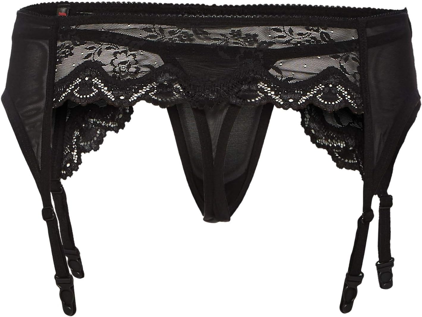 Charms Garter Belt & String Black Size: S/M