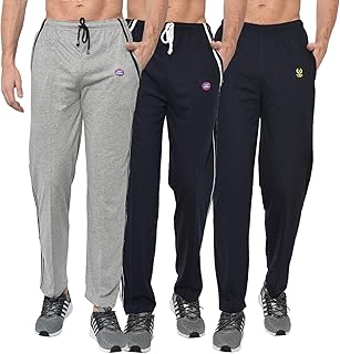 Mack Jonney Men's Cotton Slim Fit Track Pants for (Pack of 3) Price In India