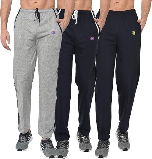 Mack Jonney Men's Cotton Slim Fit Track Pants for (Pack of 3)