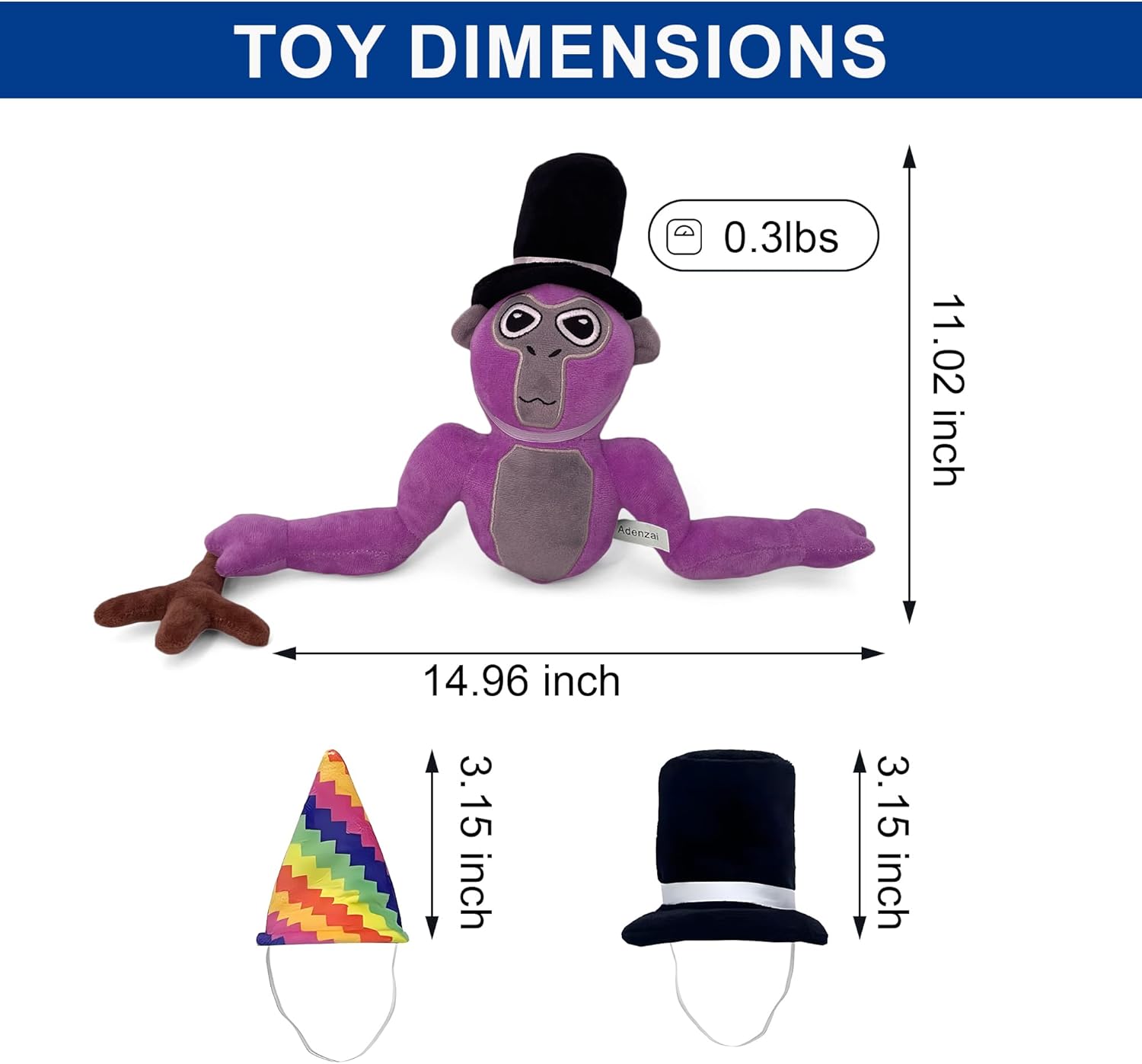 Monkey Plush - Stuffed Animal for Game Fans, Ideal for Birthday Parties Cute Halloween Plush Toy – Soft Stuffed Animal Plushie, Gift for Kids & Adults Party (Purple)