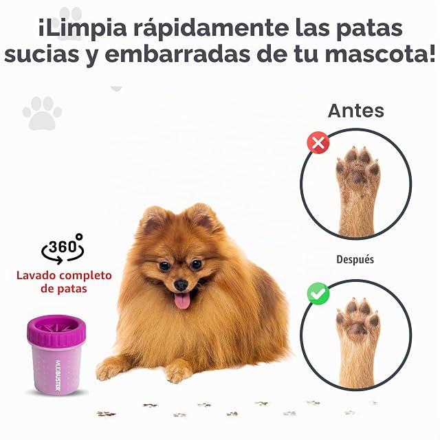 Foto 4 de 5 de Dexas MudBuster Gentle Paw Washer Fuchsia for Petite Dogs Portable Paw Cleaner