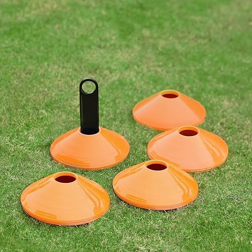 Miniatura 9 de GHB Conos de fútbol 2550100 unidades de conos deportivos de fútbol de disco para entrenamiento de campo de entrenamiento conos de agilidad para