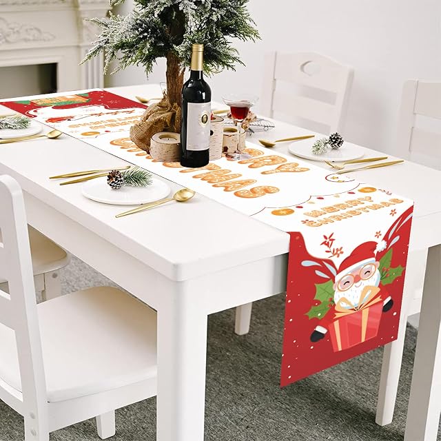 Christmas Table Cloths, Christmas Table Runners, Christmas Tablecloths, Xmas Oxford Tablecloth, Rectangular Washable Table Cover for Christmas Dining Table Decoration Holiday Season Party Home Decor