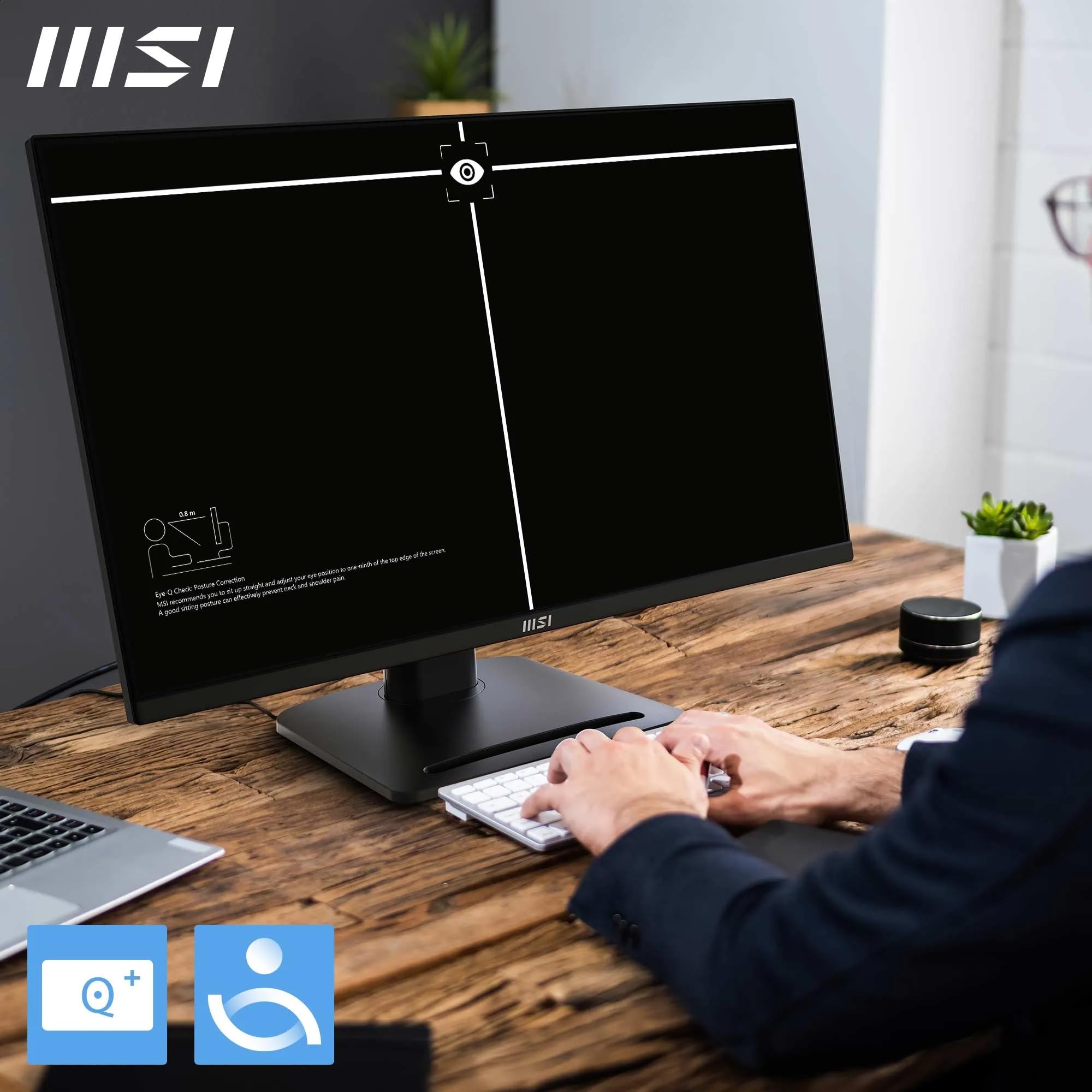 MSI Pro MP275QPG Monitor Profesional WQHD de 27", Panel IPS de 2560 x 1440, 100 Hz, Montaje VESA, adaptative Sync, Ajustable en 4 direcciones, HDMI 2.0b, Negro