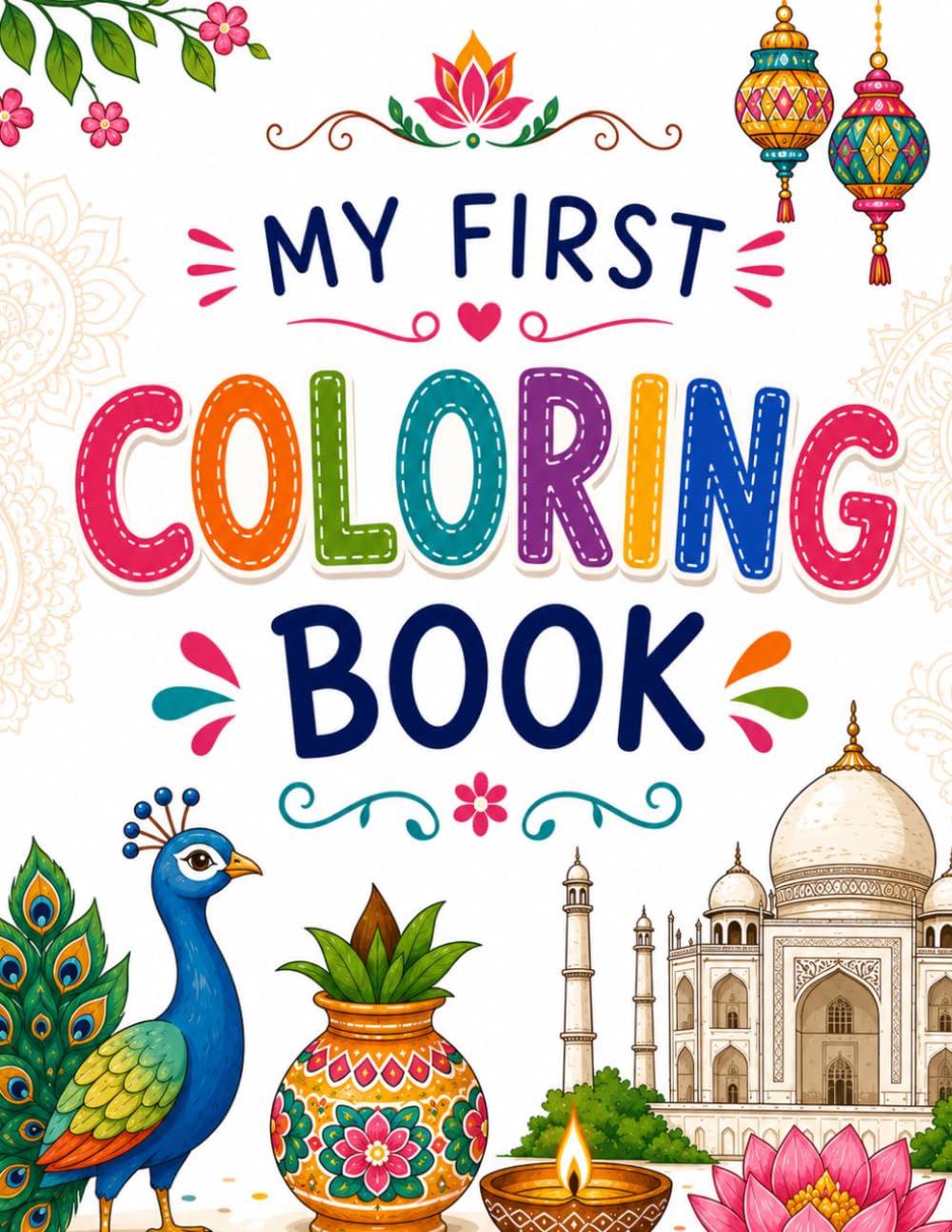 Divine India Colouring Book: 40 Beautiful Mandalas, Gods, Temples and Traditional Indian designs for Relaxation and Creativity