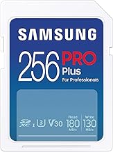 Samsung PRO Plus SD-Karte, 256 GB, UHS-I U3, Full HD & 4K UHD, 180 MB/s Lesen, 130 MB/s Schreiben, Speicherkarte für Spiegelreflexkameras und Systemkameras , MB-SD256S/EU
