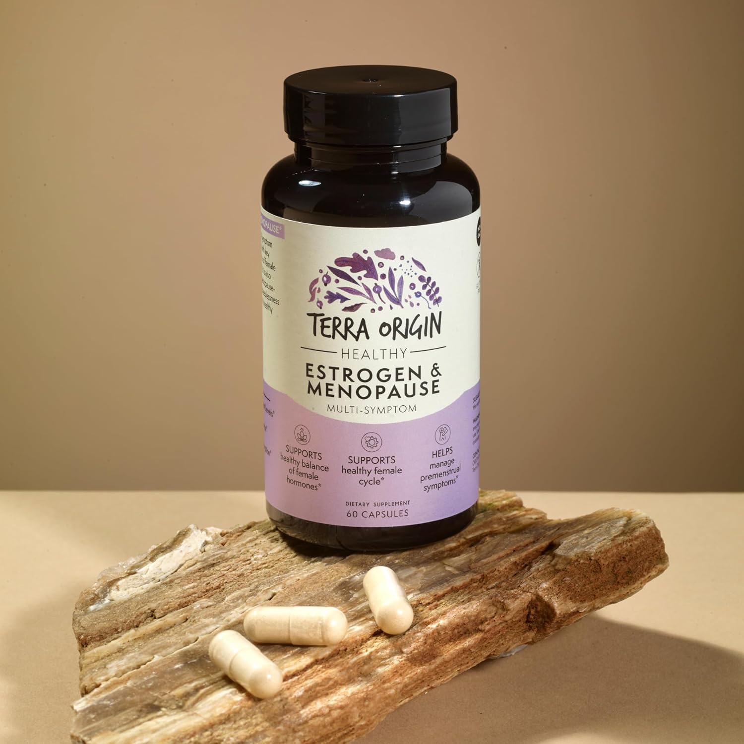 TERRA ORIGIN Multi-Symptom Menopause Supplements for Women | Menopause Support for Night Sweats, Hot Flashes & Mood Swings | DIM, Black Cohosh, Dong Quai, Chaste Tree Berry | 60 Capsules - Image 3