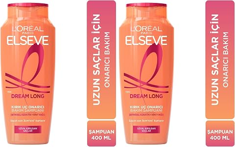 L'Oreal Paris Elseve Dream Long Onarıcı Bakım Şampuanı 400 ml (2 paketi)