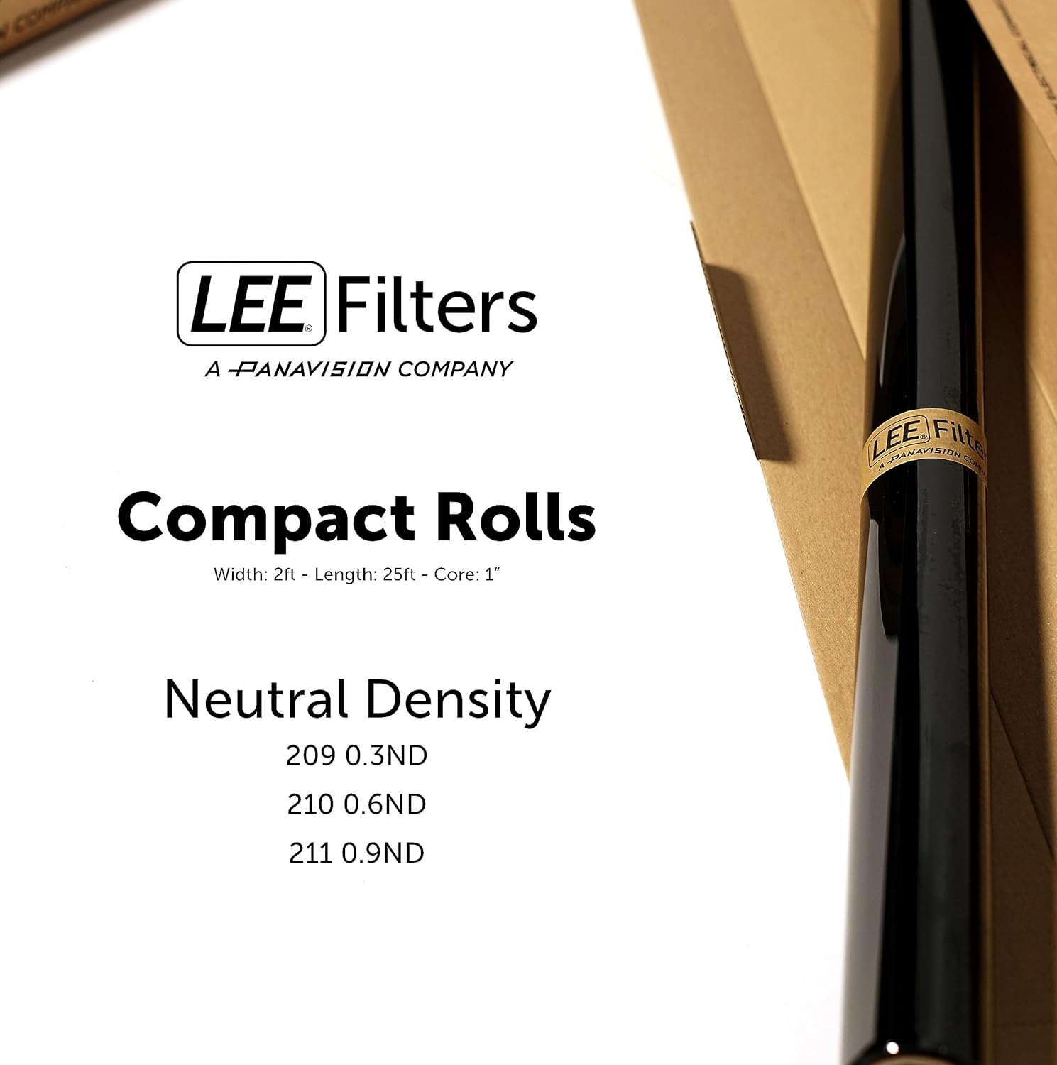 LEE Filters 210 0.6 Neutral Density Gel Roll - 4ft Wide Polyester Lighting Gel for Reducing Light by 2 Stops - ND - Made in UK