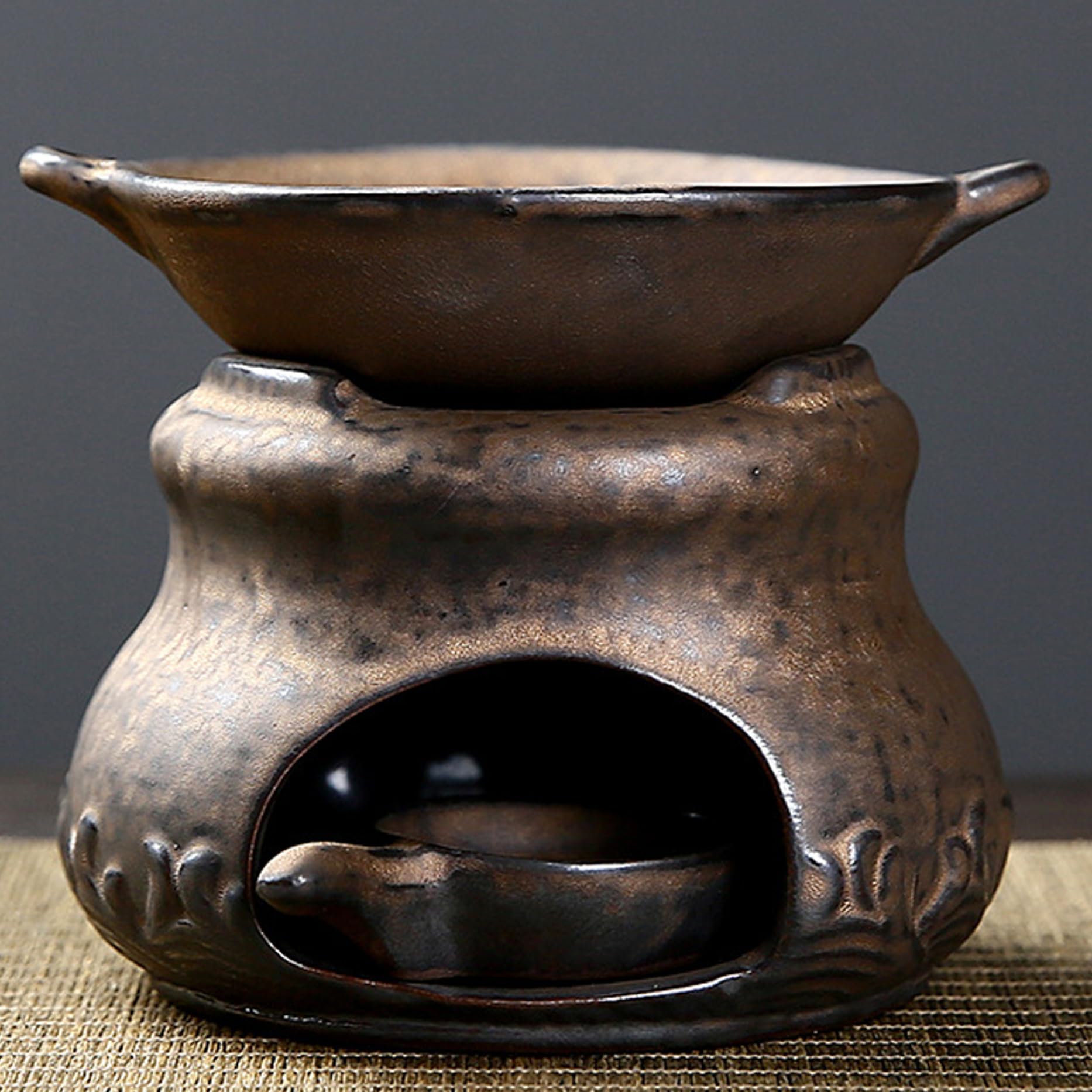 Diffusore di oli essenziali in ceramica, bruciatore di cedro e erbe Zen, dispositivo multifunzionale per aromaterapia per la decorazione domestica e il relax