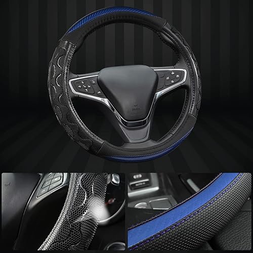 Miniatura 5 de GIANT PANDA Cubierta del volante para Chevy Silverado - Cubierta del volante del coche para Chevrolet Colorado Tahoe - Negro