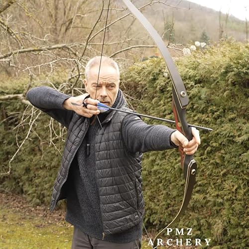 Miniatura 3 de Newset - Juego de arco y flecha recurvo, kit de arco de caza de tiro con arco de madera de 60 pulgadas, para jóvenes principiantes a prácticas