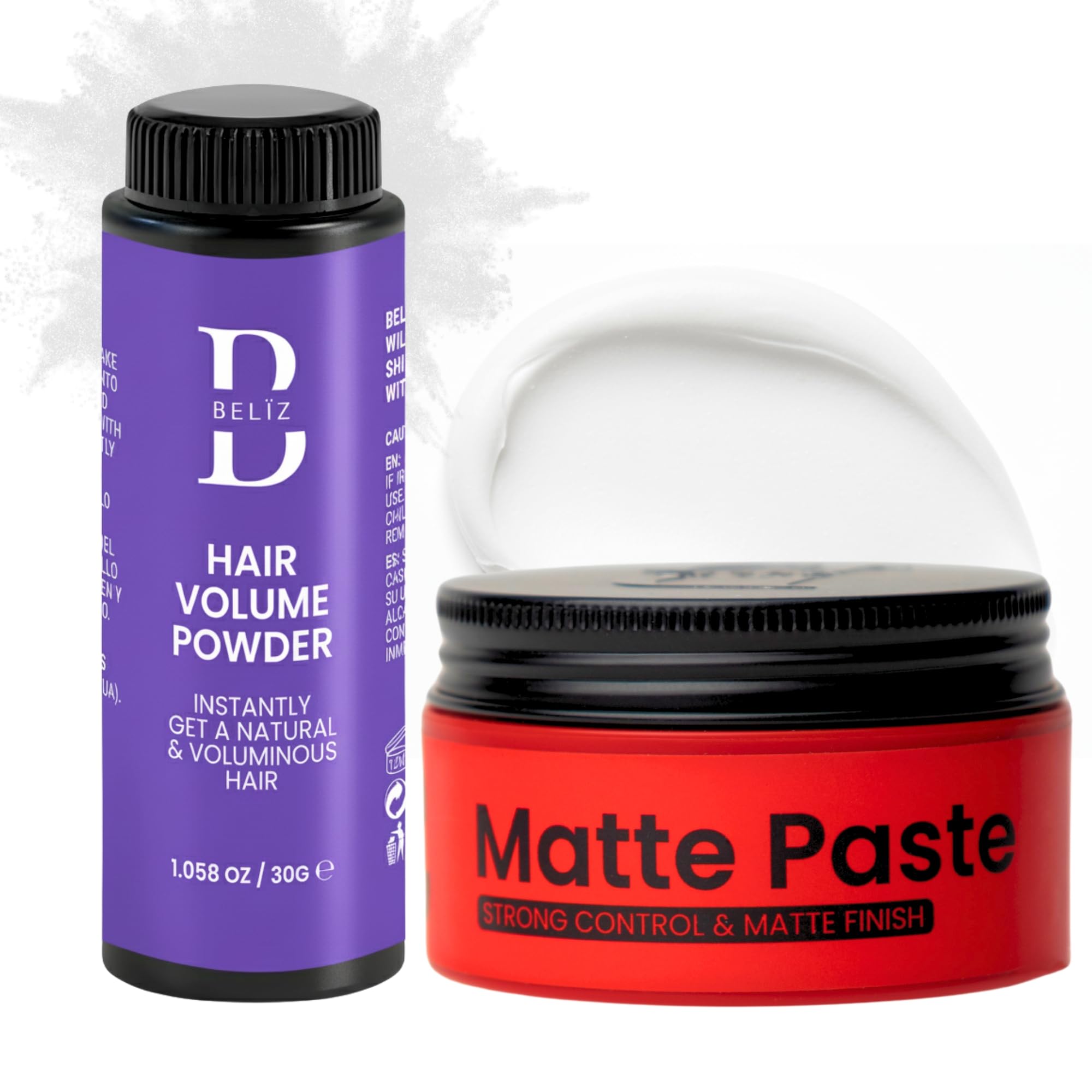 Styling Hair Powder Matte Paste Set Volumizing Texturizing Sculpting Strong Hold No Shine For Fine Thinning All Hair