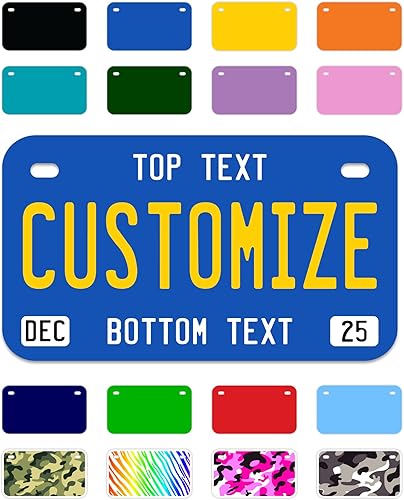 Miniatura 6 de Placa de vanidad personalizada – Añade texto en la esquina superior – 4 tamaños – Etiqueta de aluminio 12x6 – Letrero personalizado para garaje