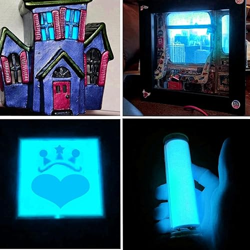 Vista 135 de Ourbest Luces de neón con retroiluminación EL, panel electroluminiscente cortable, hoja de lámpara de papel, luces suaves para bricolaje, 3 modos