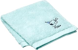 nishikawa【西川】 スヌーピー ウォッシュタオル 34X35cm 洗える 綿100% 無撚糸使用でやわらか ふわっと軽く 水分吸水 ふわふわ ワンポイント刺繡入り 日本製 今治製 グリーン TT35850661 watairo わたいろ かるわた PN5601TW 75周年