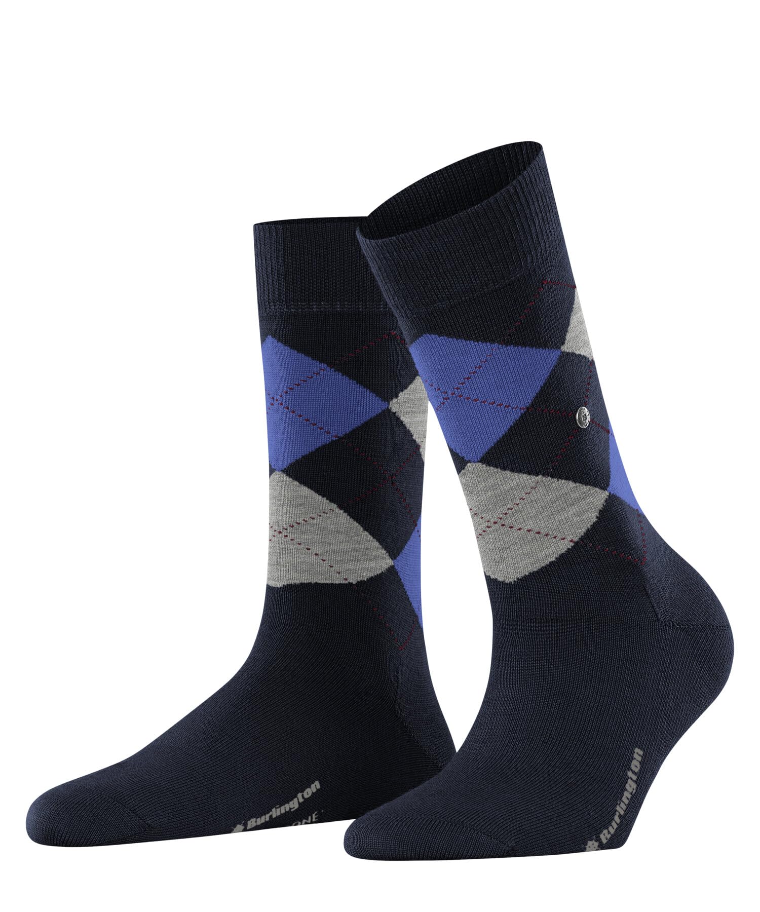 Burlington Women's Marylebone W So Wool Patterned 1 Pair Socks, Blue Marine 6120, 3.5-7