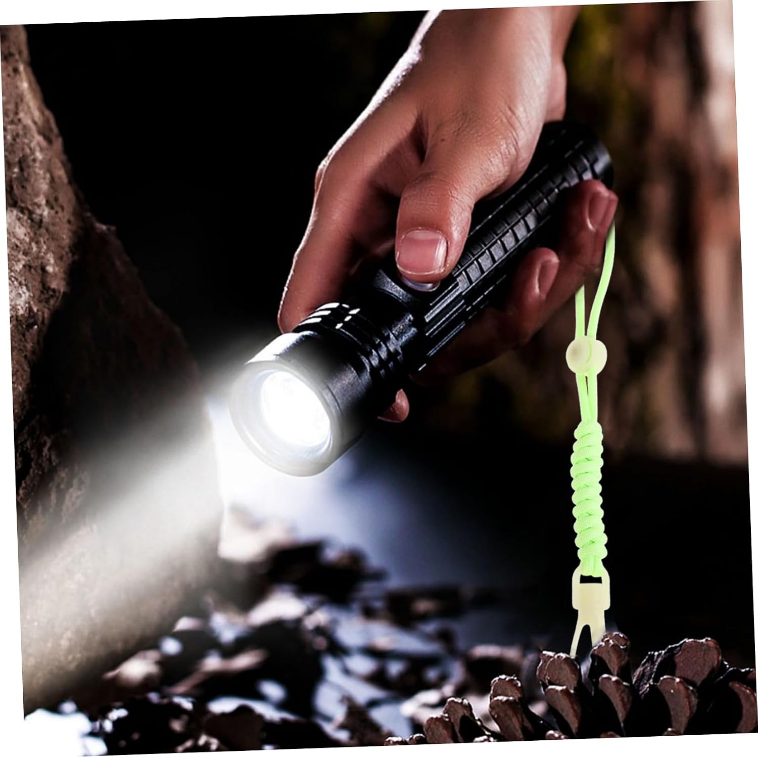 BESPORTBLE Scuba Diving Lanyard Luminous Buckle Rope for Diving Lights Camera Wrist Cable Safety Straps Underwater Gear