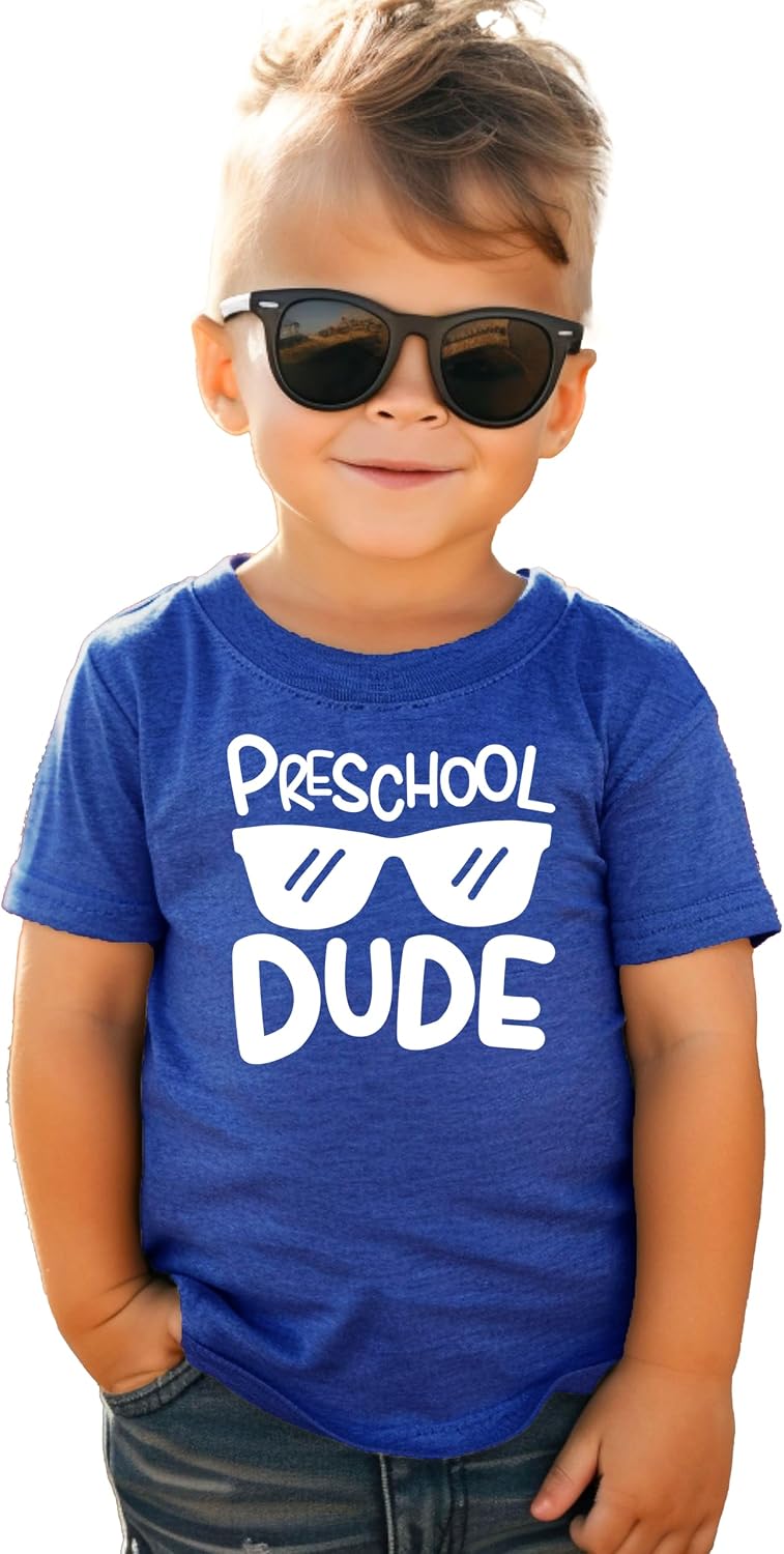 Olive Loves Apple Preschool Dude First Day of School Gift Back to School T-Shirt Boys Back to School Shirts and Raglans