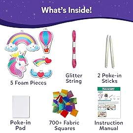 Skillmatics Poke-in Art - Magical Unicorn Dream Decor, Mess-Free Fun for Kids, DIY Wood Craft Kits, Creative Activity, Gifts for Ages 4, 5, 6, 7, 8, 9