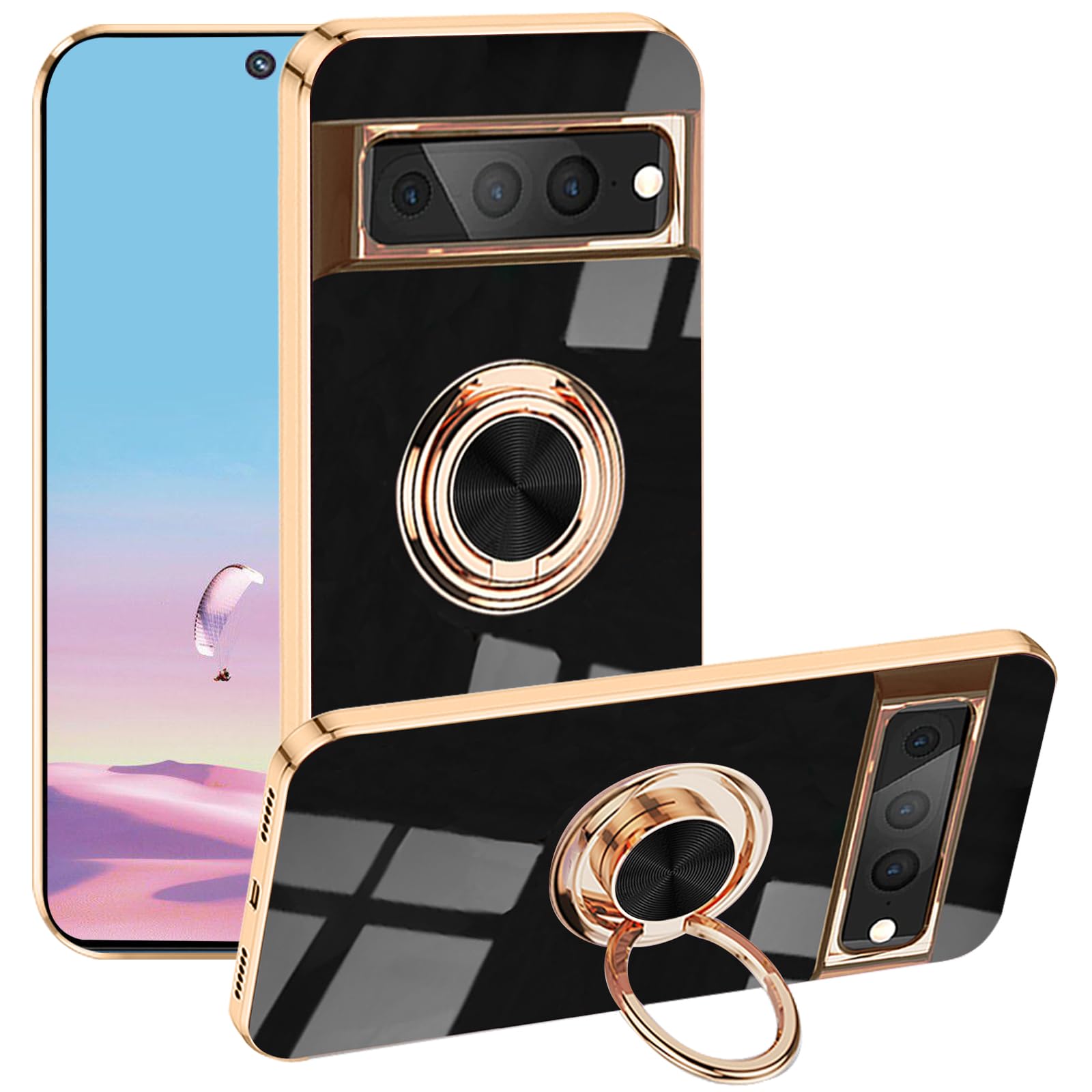 Coiwxmoi Cover Magnetica per Google Pixel 7 Pro 5G 6,7, Compatibile con Magsafe, Trasparente Morbido Silicone TPU + Hard PC Custodia Antiurto Anti-Graffio Protettiva Cover per Google Pixel 7 Pro 5G