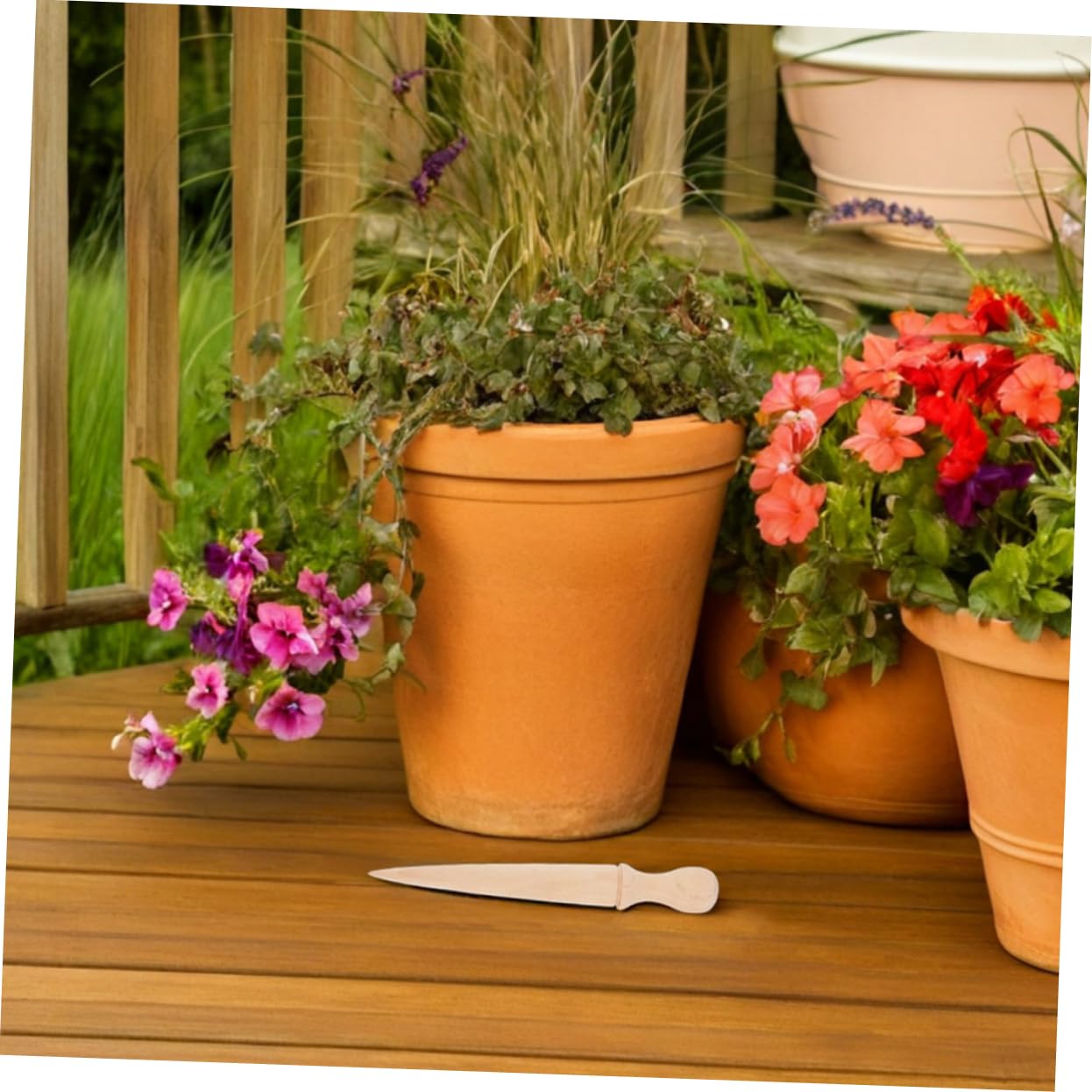 VICASKY 6pièces Outil De Jardinage Bois De Perceuses Pour Plantation De Jardin Outils Avec Prise Main Confortable Pour De Jardinage