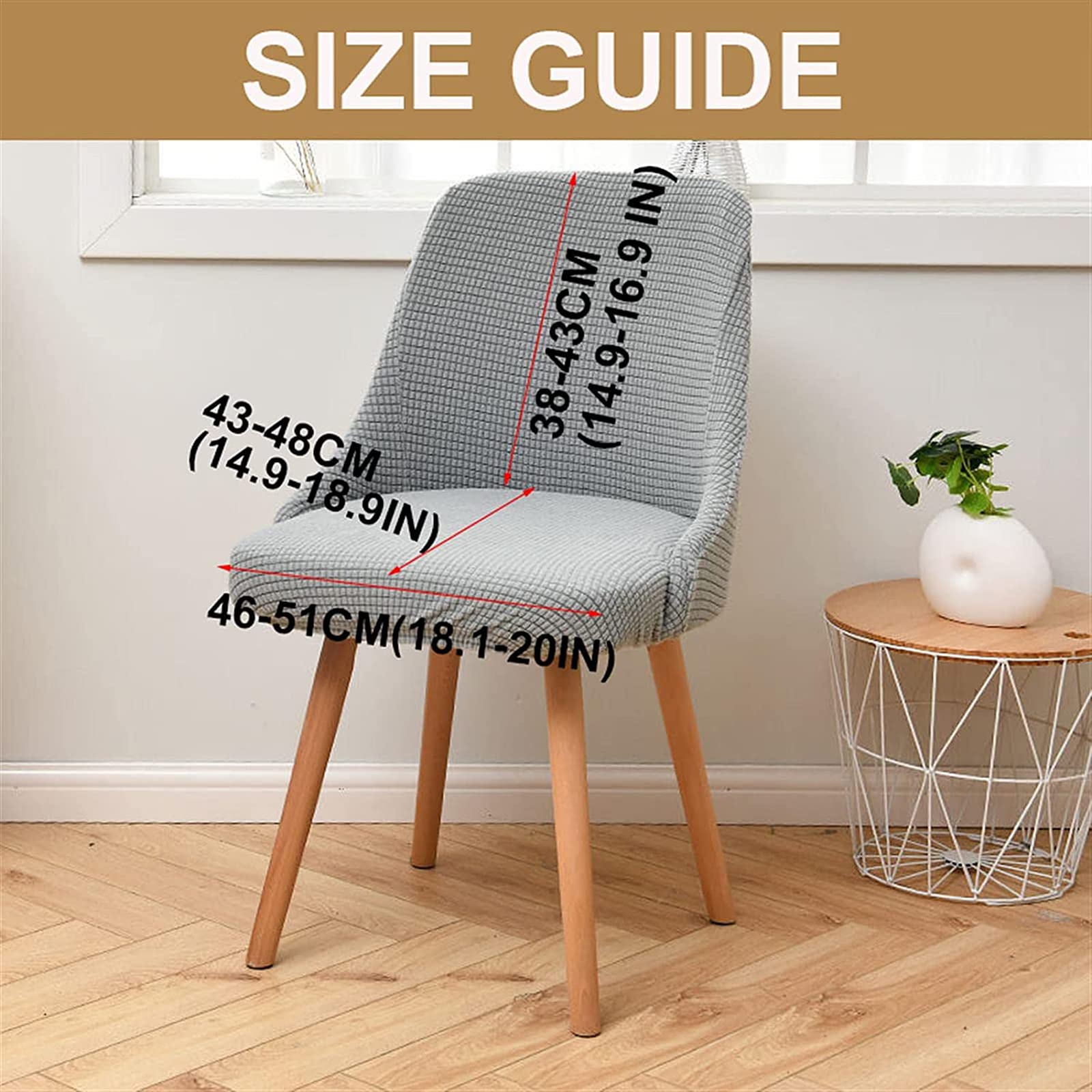 ZGDDPZA Jacquard 4-delige Fauteuil Hoes, Stretch Waterdichte