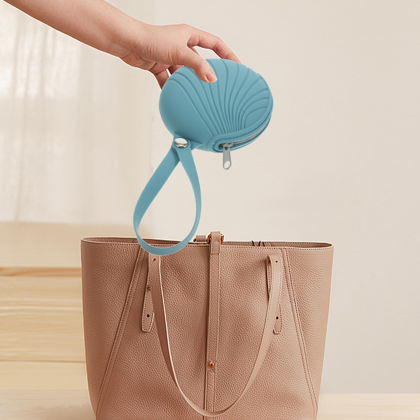 BCOATH Baby Case Pouch Travel Friendly Soft Silicone Easy to Clip for Storage