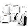 Anylabel - Compatible Continuous Labels Replacement for DK-2205 (2.4 in x 100 ft), Use with Brother QL Label Printers (12 Rolls + 1 Frame, 30.48m Length Labels/Roll)