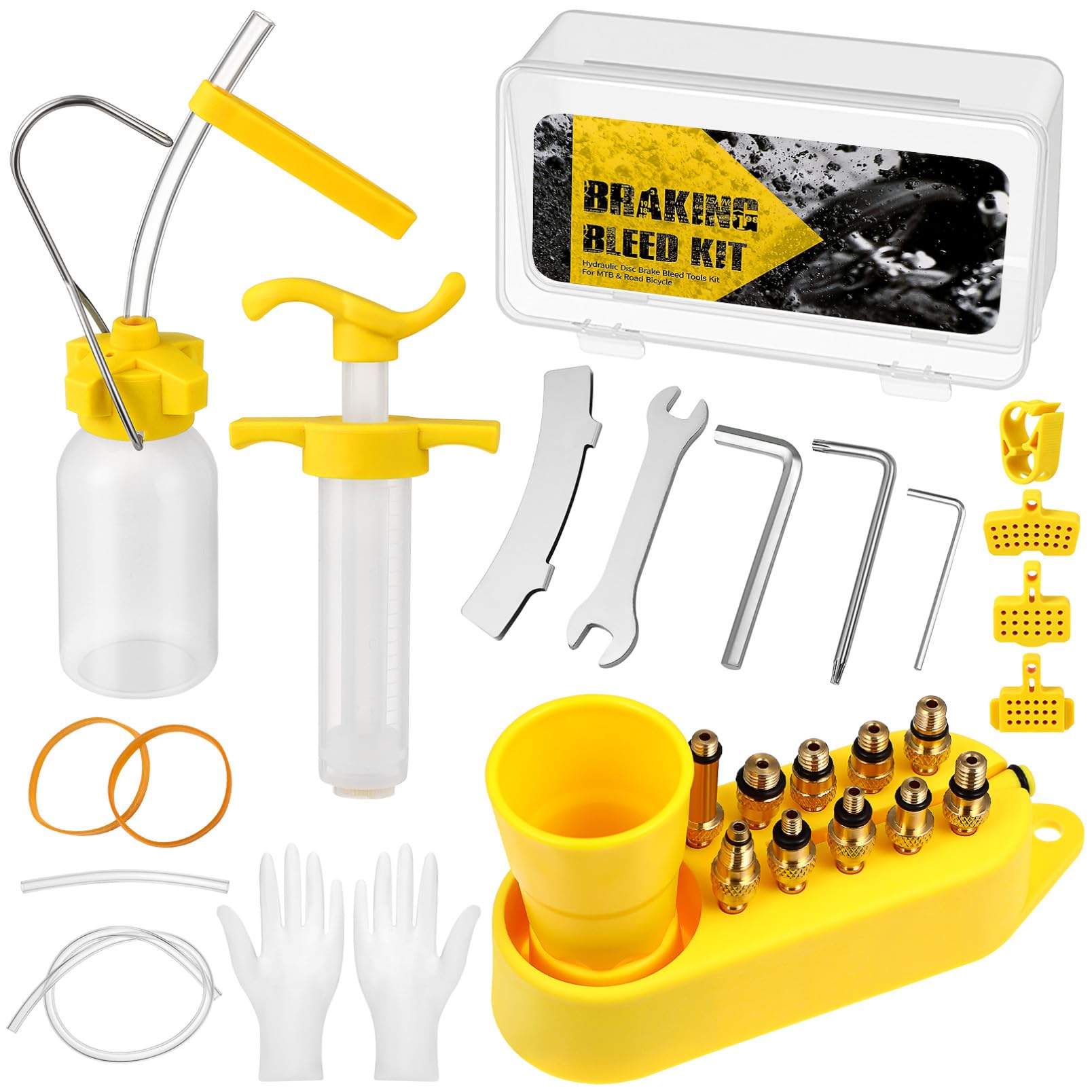 Herramienta para Cambiar El Aceite del Plato De Aceite Kit De Purga De Frenos De Bicicleta De Montaña Herramientas De Reparación De Frenos Hidráulicos