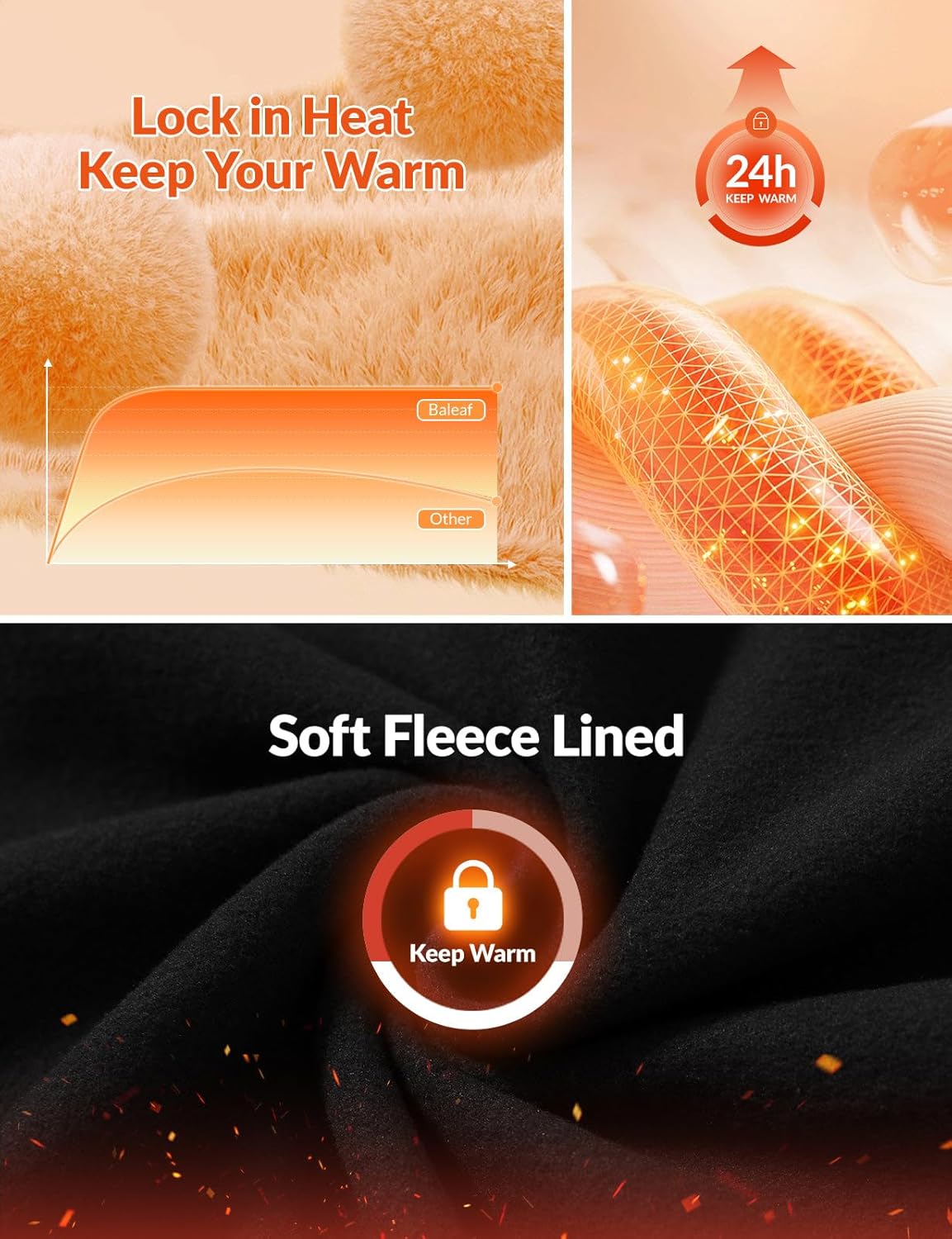 baleaf Women's Fleece Lined Quarter Button Thermal Pullovers Long Sleeve Workout Shirts with Pockets Yoga Travel Tops