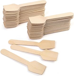 LotFancy Mini Wooden Spoons, 120Pcs 3.75" Disposable Tasting Sampling Spoons with Concave Tip, Biodegradable and Compostable