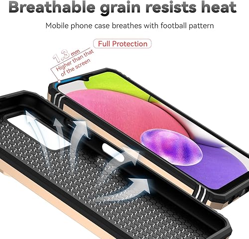 Miniatura 8 de Funda para Galaxy A03S, Samsung A03S SM-A037U con protector de pantalla de vidrio templado y cubierta de cámara deslizante, anillo magnético para