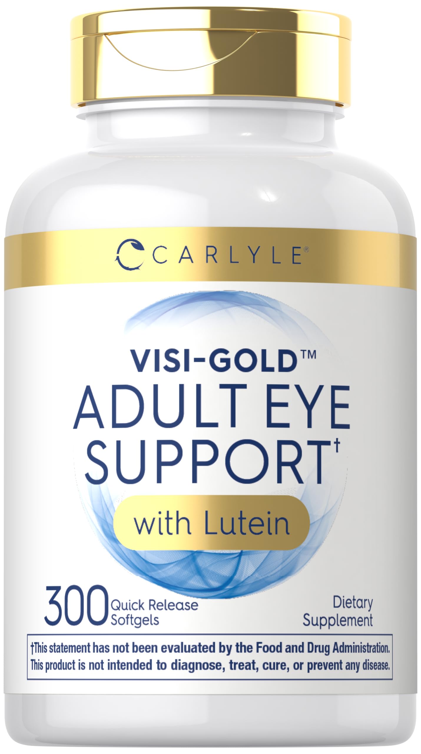 Carlyle Adult Eye Support | 300 Capsules | with Lutein and Zeaxanthin | Non-GMO and Gluten Free Supplement