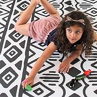 Vista 65 de Cushmat Elegante alfombra de juego de espuma reversible (grande, Explorer - rosa ceniza) - Tapete de juego suave, impermeable y duradero para bebés