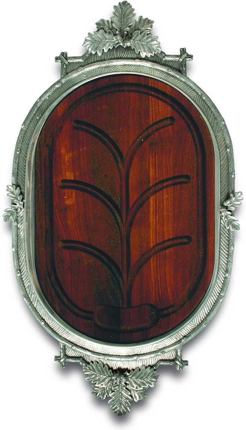 Vagabond House Pewter Black Forest Carving/Cheese Board(Wood Board Is Removable) 33 inch x 16.5 inch