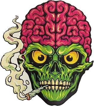 Clipper Set of 4 Namaste es Lighters + 1 Sticker High Zombie