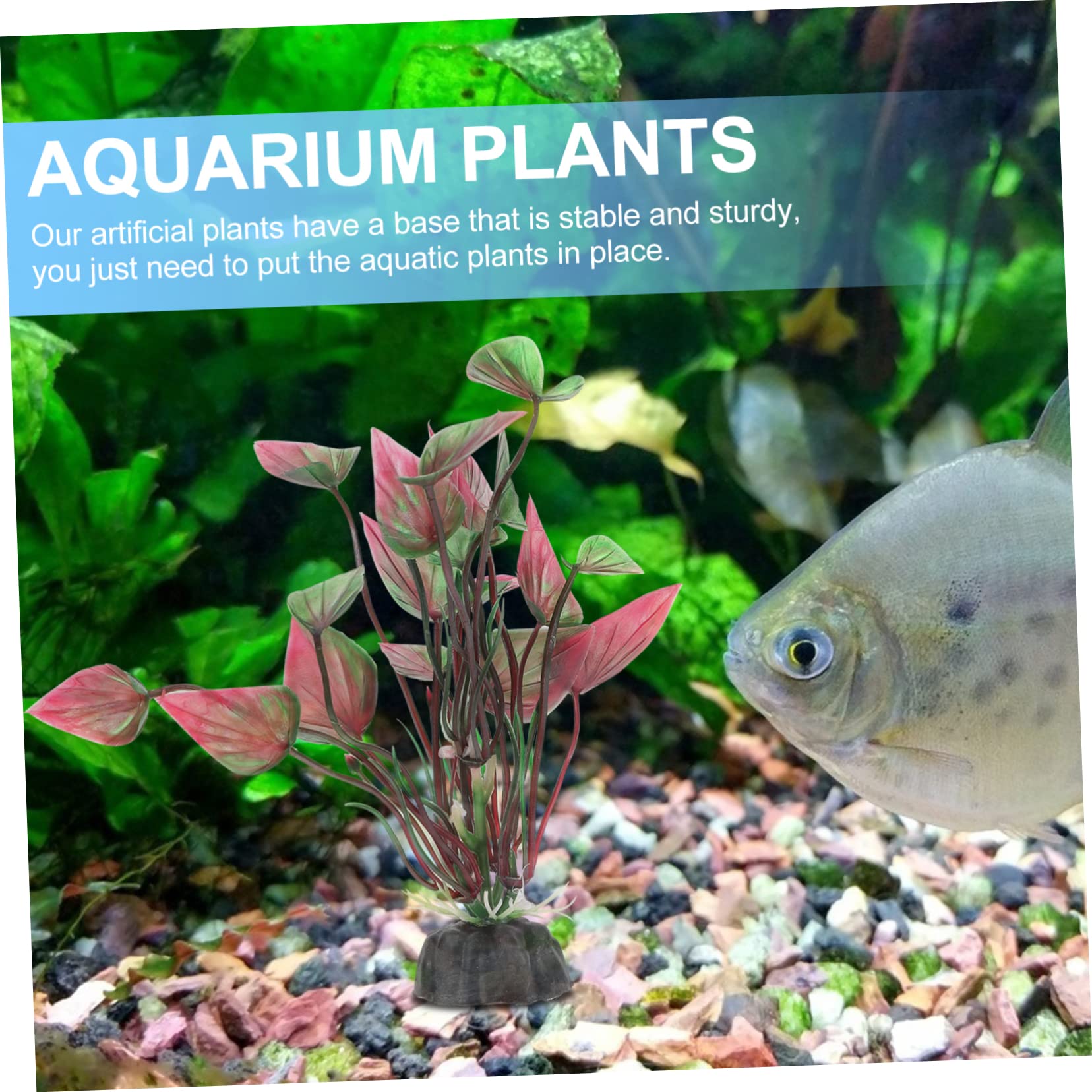 YARNOW 5 Juegos Plantas Acuáticas Artificiales Estanque Tanque De Peces De Acuario Plantas De Acuario Artificiales Bol Piscina Tanques Parque Equipo El Plastico 6 Piezas * 5