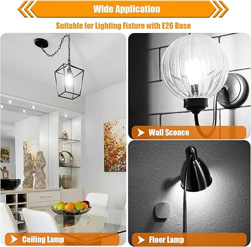 Miniatura 7 de Paquete de 12 bombillas LED Edison de 400 lúmenes, equivalente a 40 vatios, bombilla LED vintage de 4 W, bombilla ST19 de luz diurna de 5000 K, base