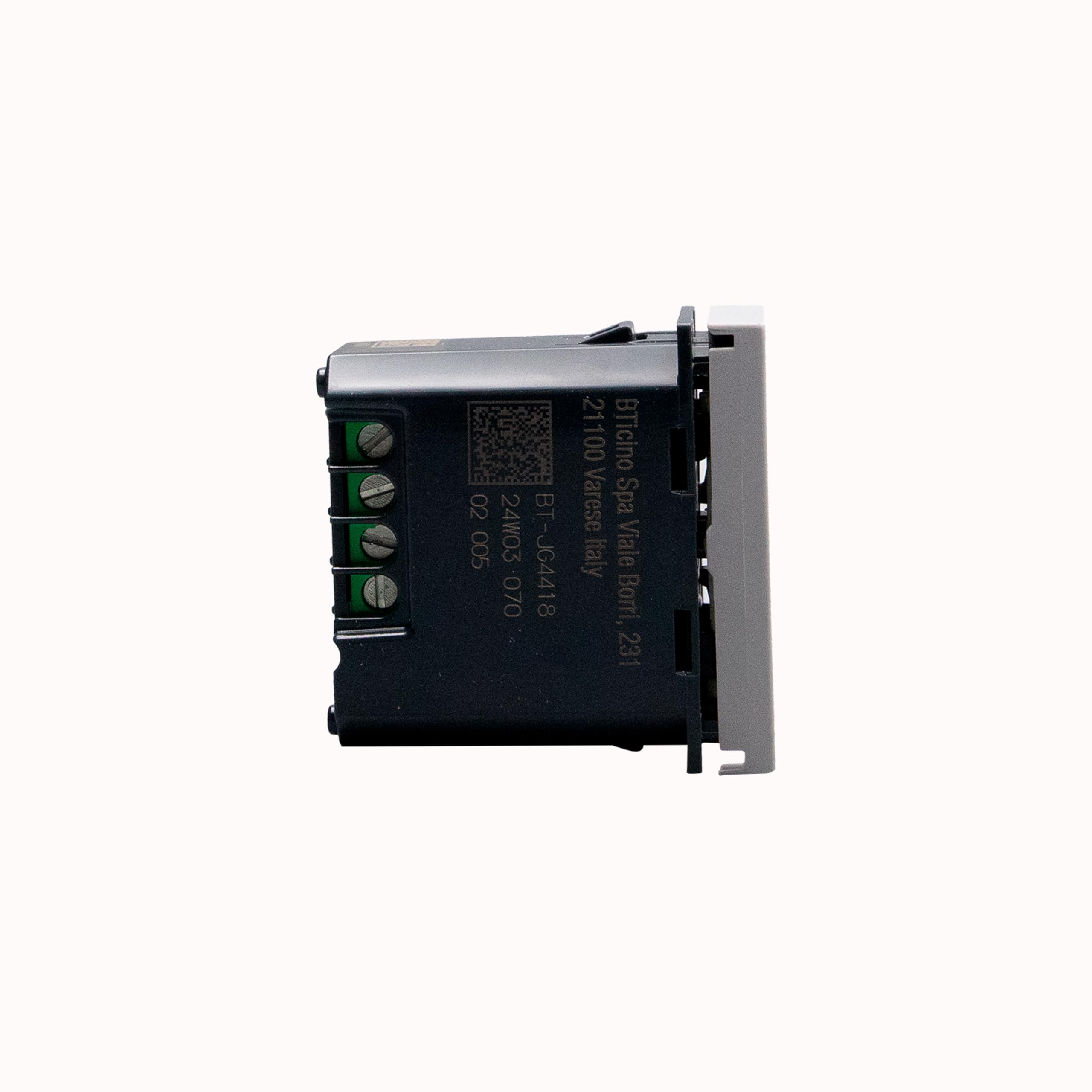 BTICINO Dimmer MatixGO JG4418, Dimmer, Interruttore per Regolare l'Intensità Luminosa, Compatibile con LED Dimmerabili, Alogeni, Fluocompatti, Controllo Luci, Risparmio Energetico, 1 Modulo, Grigio