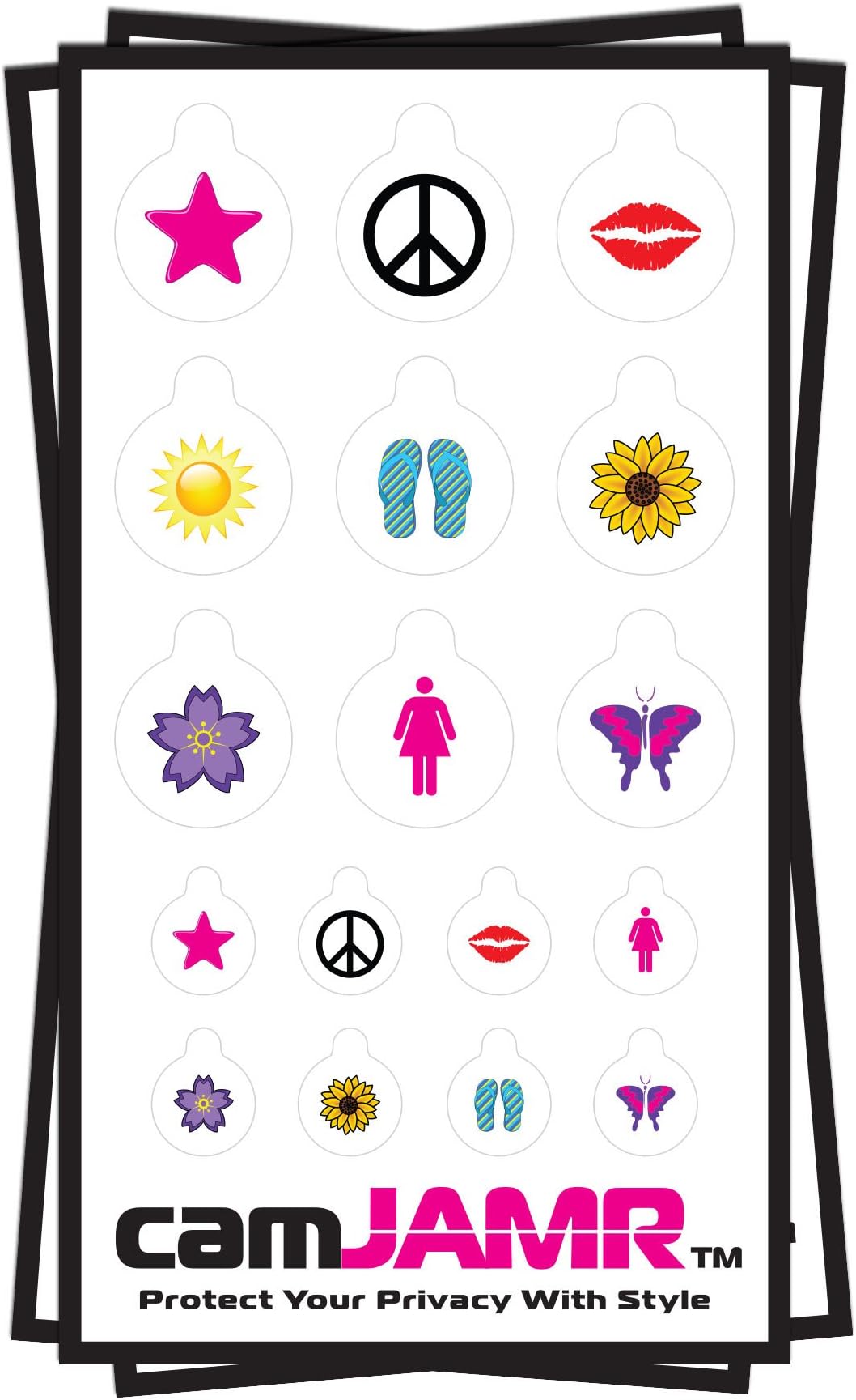 Webcam Covers for MacBook & Apple Devices. Protect Online Privacy. camJAMR Love Pack (3 Packs - 51 Total Webcam Covers)