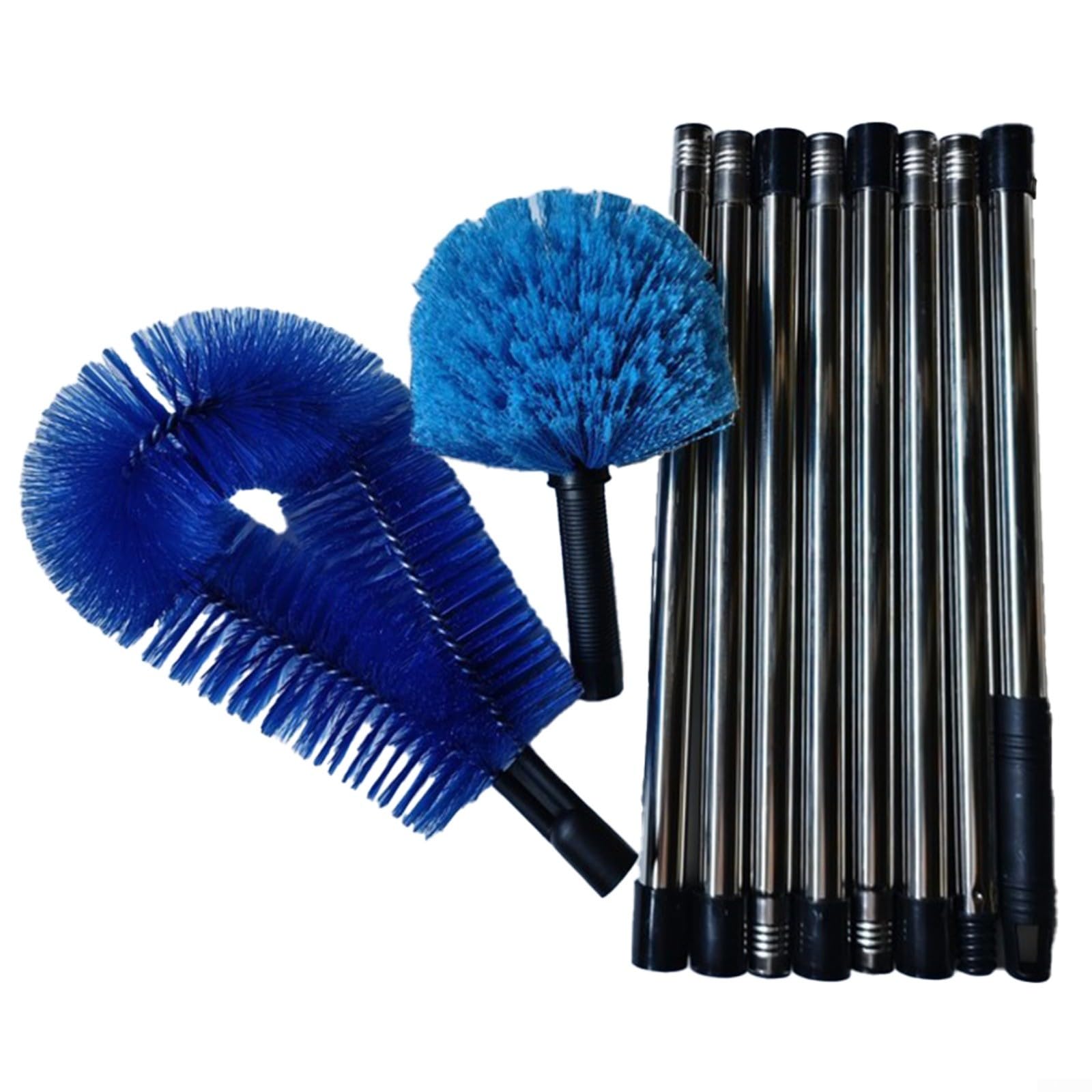 High Reach Duster Kit, Cobweb and Corner Brush Cleaning Duster Kit for Cleaning, Duster Cleaner for Ceiling Fan, Furniture, Home(8 Pole)