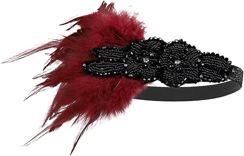 Accesorios Art Deco de los años 20, diadema de plumas de los años 20, disfraz de Gatsby, accesorios para el cabello de pavo real