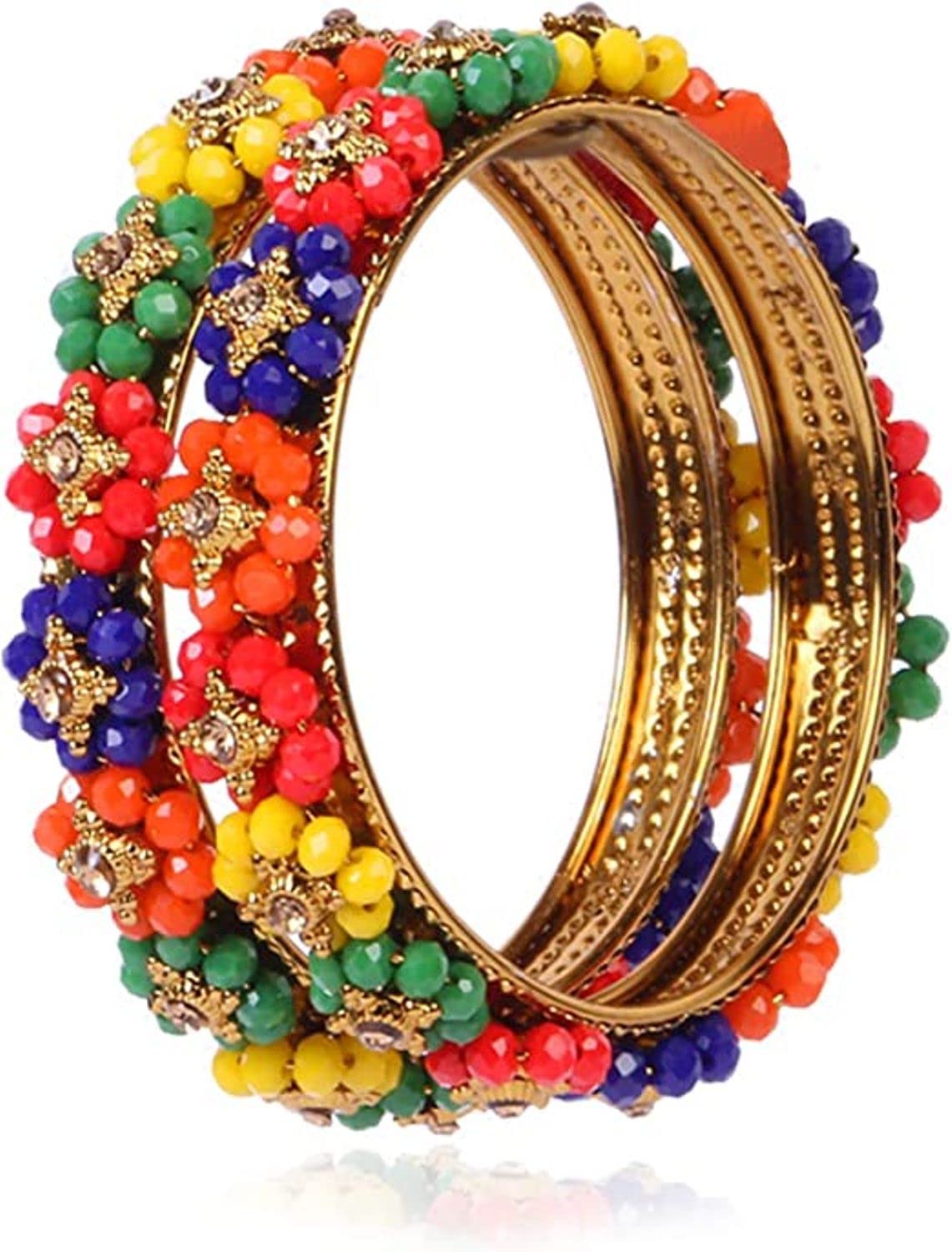 Jewar Mandi Colorful Bangle Multi-Color Collection Indian Bollywood Handcrafted Rhinestones Colorful Fashion Designer Metal Jewelry Bangle Bracelets Set of for Women & Girls (2.10) (B0BH51WN2V) Amazon Price History, Amazon Price Tracker