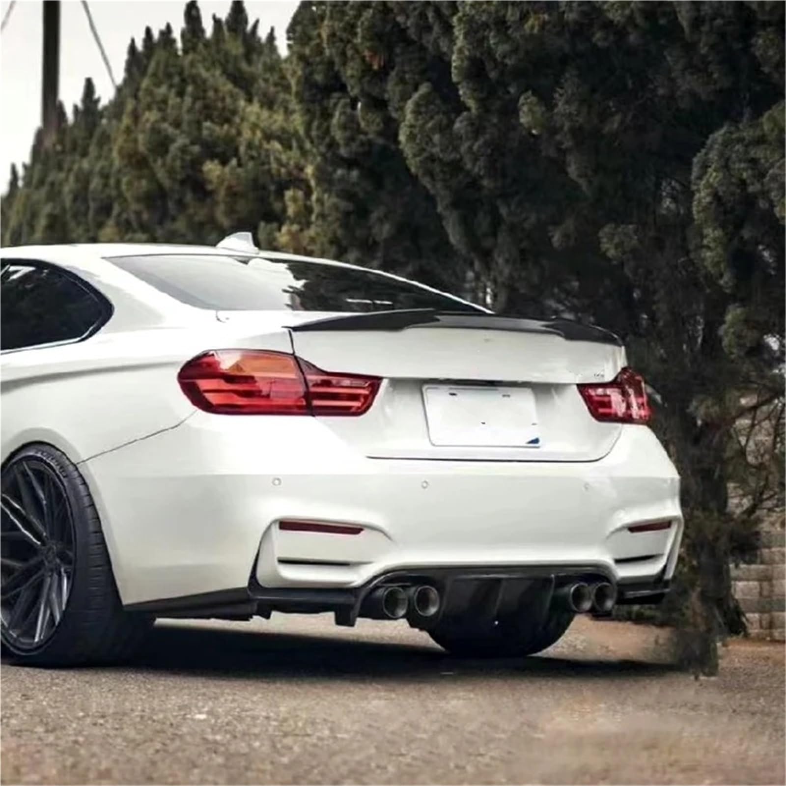 Arrière Becquet pour BMW Série 4 F32 Coupé 2 Portes 2014-2020 Année pour M4 Style Couvercle Coffre Arrière Spoiler Ailes ABS Plastique Tuning Kit Spoiler(Blanc)