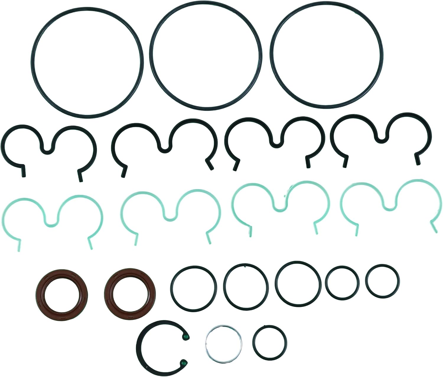 Hydraulic Pump Seal Kit 20/902901 20/902703 Compatible with Parker PGP620 Compatible with 1400B 1550B 214-17 3C 3CX 3D 3DX 4C 4CN 4CX Backhoe Loaders, 411 416 412S Loaders